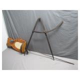 Cast iron Calipers and lawn cat decor