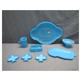 Beautiful Royal Blue Detailed Avon Display Glass
