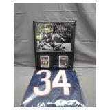 Chicago Bears Walter Payton Jersey & Plaque