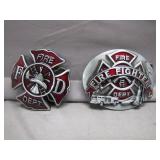 2 Fire Department themed Belt buckles