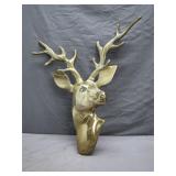 Vintage Brass Deer Buck Wall Decor