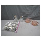 glass ware and silverware collection