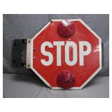 Vintage School Bus Stop Sign