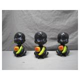 Trio of Plastic Baby Bobber Coin Banks