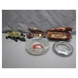 Alligator Themed Ashtray Set