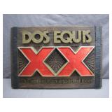 Dos Equis Plastic Wall Sign