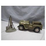 Tonka Jeep and Cast Iron Pump Set