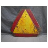 Classic Triangular Metal Warning Sign
