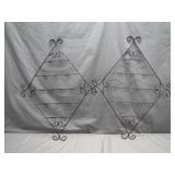 Double Diamond-Shaped Wrought Iron Rack