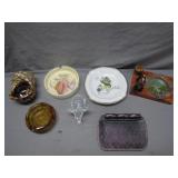 7 Vintage Glass and Ceramic Ashtrays