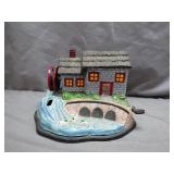 Cast Iron Water Mill Coin Bank