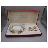 Anne Klein Costume Jewelry Set in Red Case