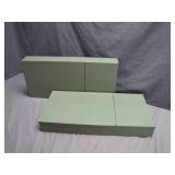 2 Large Green Metal Safety Deposit Boxes