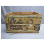 Wooden Crate With Wild West Cats Design