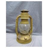 Yellow Tin Kerosene Lantern With Cork Cap