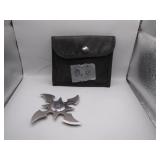 Stainless Steel Throwing Star with Case