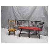 Windsor-Style Bench and Rocker