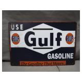 Gulf Gasoline Advertising Tin Sign