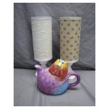 Unique Ceramic Teapot and Decor Set