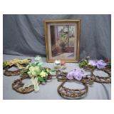 Decorative Lot With Clock and Accents