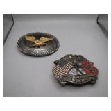 2 Decorative Belt Buckles