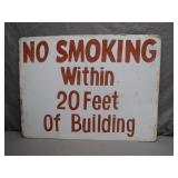 No Smoking Metal Sign