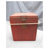 Red Metal Insulated Cooler Box