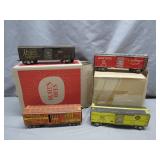 4 Train Cargo Cars with Classic Designs