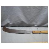 Rustic Machete with Wooden Handle