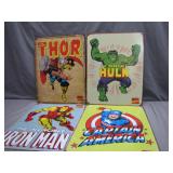 4 Marvel Comic-Themed Metal Signs