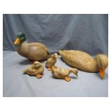 Vintage Home Interiors Duck Family Figurines