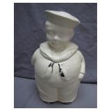 Sailor-Themed Ceramic Cookie Jar with Lid