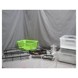 Multi-Item Utility Lot With Baskets and Racks