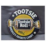 Tootsie Roll Metal Advertising Sign