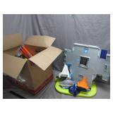 Large Box of Hot Wheels Tracks and Accessories