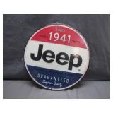 Metal Jeep Sign, Since 1941 Design