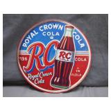 Retro Style Royal Crown Cola Tin Advertising Sign