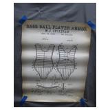1909 Baseball Player Armor Patent Poster