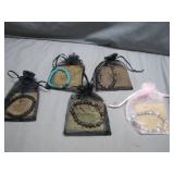 Five Beaded Bracelets With Cards