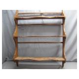 Curved Wooden Shelf With Unique Detailing
