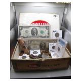 Curated Collection of Coins and Currency