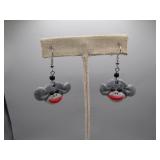 Sock Monkey Costume Earrings