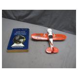 Diecast Model Plane With Spec Book Combo