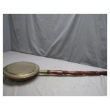 Brass Bed Warmer with Wooden Handle
