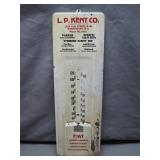 L.P. Kent Co. Advertiser Thermometer
