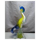 Murano Art Glass Bird with Vibrant Colors