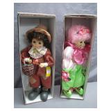 1988 Brinn's Calendar Clown Doll Pair