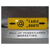 Bell of Pennsylvania Cable Signs