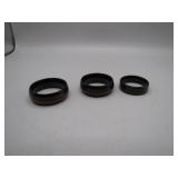 3 Menï¿½s Wooden Barrel Wedding Rings