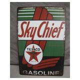 Texaco Sky Chief Gasoline Tin Sign
